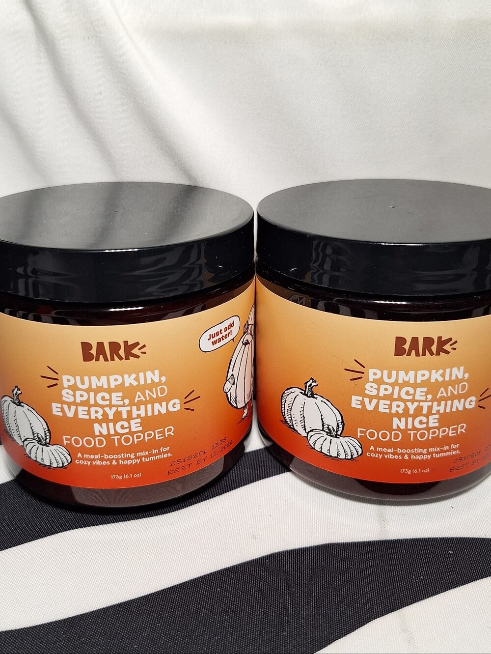 NWT Bark Pumpkin Spice and Everything Nice Food Topper for Dogs, 2 pack